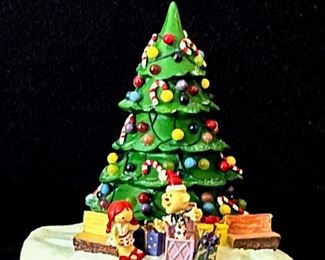 Bumbles and Christmas Tree, Hawthorne Rudolph Christmas Town Village
