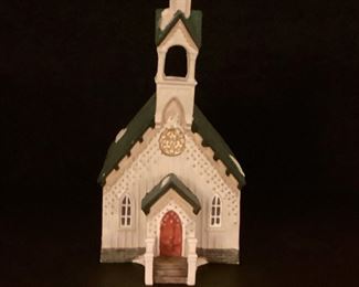 Church Steeple, Porcelain Fiber Optic House. 