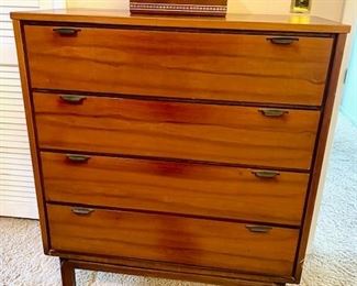 Mid Century Walnut Highboy Dresser