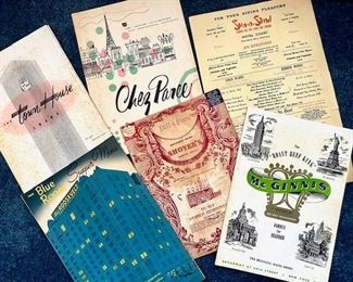 Vintage Menus from Fancy Restaurants