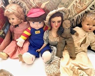 Vintage Hasbro 1990's My Buddy Doll, his Vintage Girls & Handmade Little Old Rag Boy 