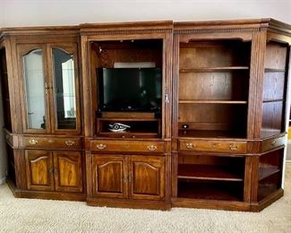 Wooden Entertainment Center & Samsung TV