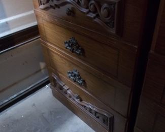 One of 2 vintage chest of drawers 