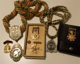 Oddfellows women's service pins and more