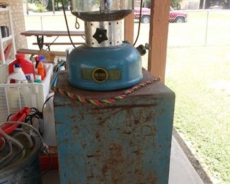 Sears kerosene lantern with storage box