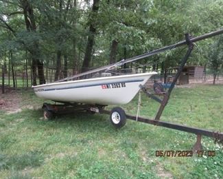 14 foot Precision sailboat with trailer