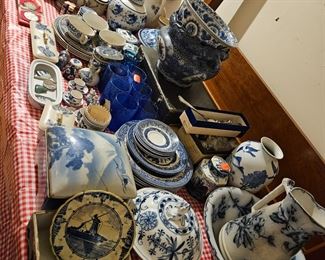 Asian and Delft pottery