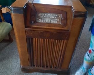 Vintage floor model radio