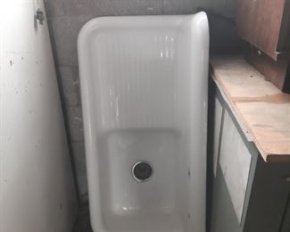 Old porcelain barn sink