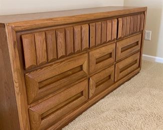 Bassett Mcm dresser with mirror