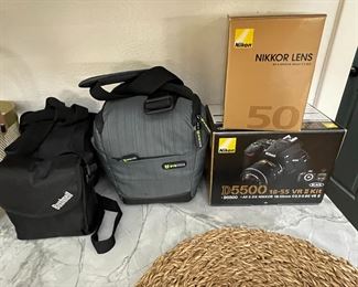 Nikon camera, with an extra Nikon lens