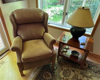 Ethan Allen natural leather recliner
