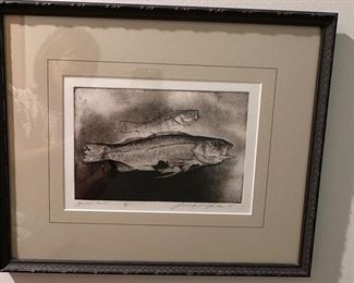 Hand-signed Perch print 17” wide x 14”