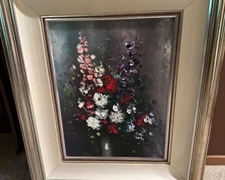 James Scoppettone signed original oil painting on canvas hand-signed by the artist with certification and appraisal. 31” x 37”