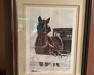 Hand signed print Rod Crossman “Housecalls” 27.5” x 33.5”