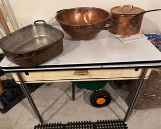 Copper candy making pot and other copper pots