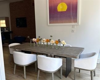 Restoration Hardware Barrel Dining chairs Like New! Retails $930 each selling set of 6 for $2800. 