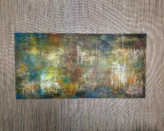 Derek Kaplan : Abstract “A kind of magic” 
Paint on canvas 
Retails $3,800 selling $800
36”X 72” 