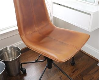 West Elm Slope Leather Swivel Office Chair