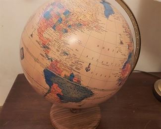Vintage lighted globe