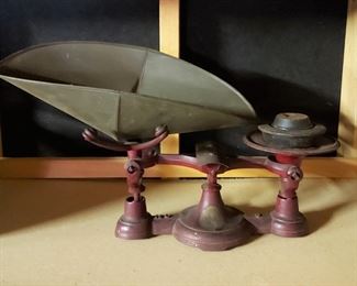 Antique scales with weights