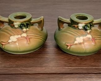 Vintage Roseville candlesticks