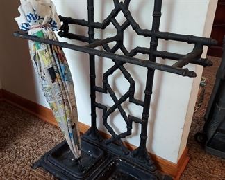 Antique cast iron umbrella stand