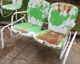 Vintage metal glider