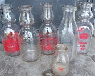 Vintage milk bottles
