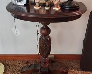 Vintage half moon table