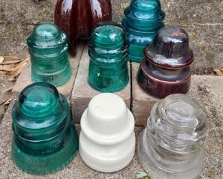 Antique electrical insulators 
