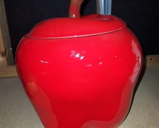 Vintage apple cookie jar