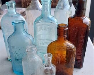 Antique medicine bottles