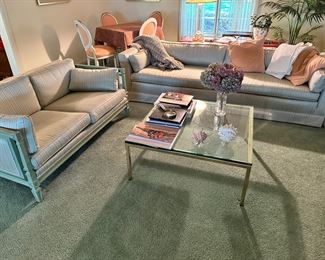 Heritage Sofa and Loveseat, MCM coffee table