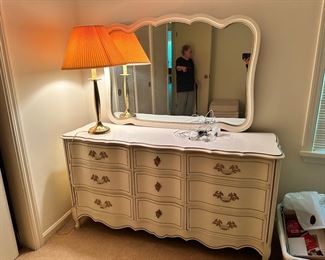 French Provincial Bedroom Set - Dresser and Mirror