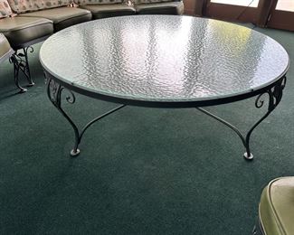 Woodard MCM Wrought Iron Patio Set   Cocktail Table