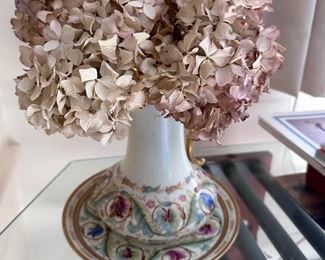 Hydrangeas in China vase