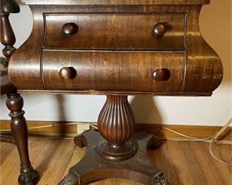 Lot 99   2 Bid(s)
Antique Pedestal End Chess Table with Drawers