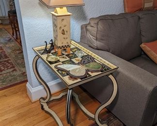 Painted Side Tray Table