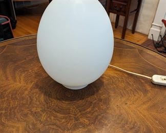 Vintage Opaline Egg Table Lamp