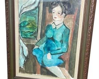 Lot 10   0 Bid(s)
McDougal Woman Sitting Watercolor Framed