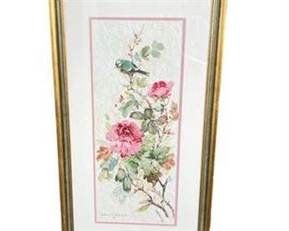 Lot 28   1 Bid(s)
Walter Malaka Bird on a Branch Painting