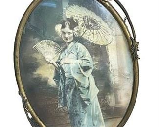 Lot 61   0 Bid(s)
Vintage Geisha Girl Prints in Convex Bubble Glass in Metal Frame