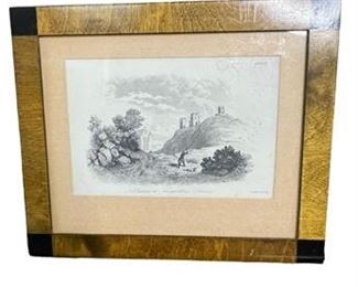 Lot 62   1 Bid(s)
Framed Le Chateau De Nowogrodek on Loilvaniel Black and White Print