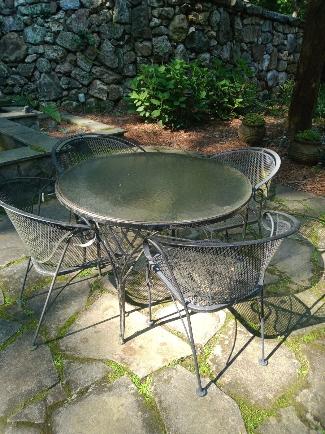 wrought iron patio set