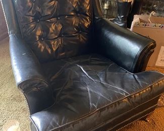 Vintage black leather chair