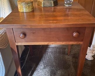 Second hand made cherry end table