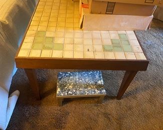 Tile topped modern coffee table
