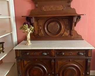 Antique Buffet with marble top