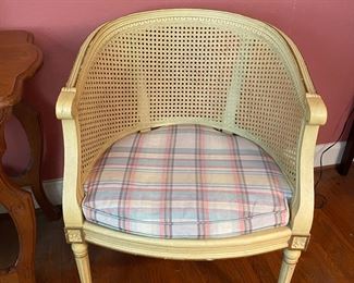 Pair of cane back and bottom Bergere chairs